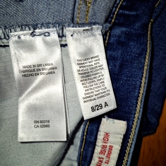 Lucky Brand Blue Skinny Jeans Classic Style - Picture 9 of 10